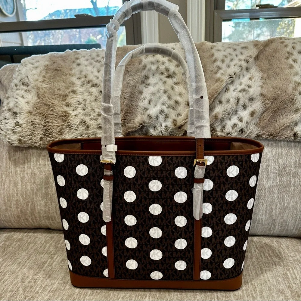 ✨💎NWT💎✨ MICHAEL KORS LARGE JET SET TRAVEL SHOULDER TOTE! $498 RETAIL. - Picture 9 of 9